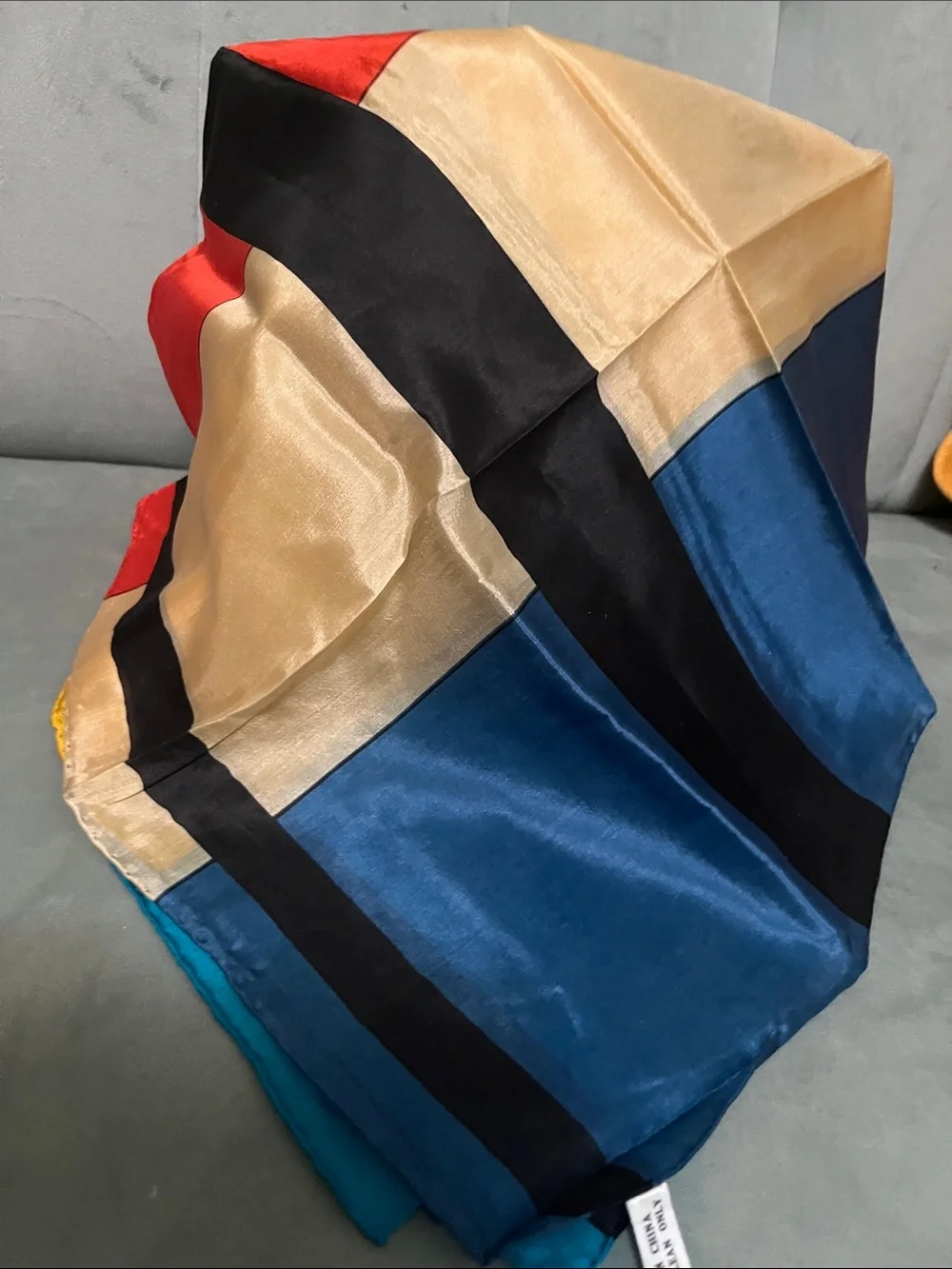 Vintage multicolor Silk scarf NEW